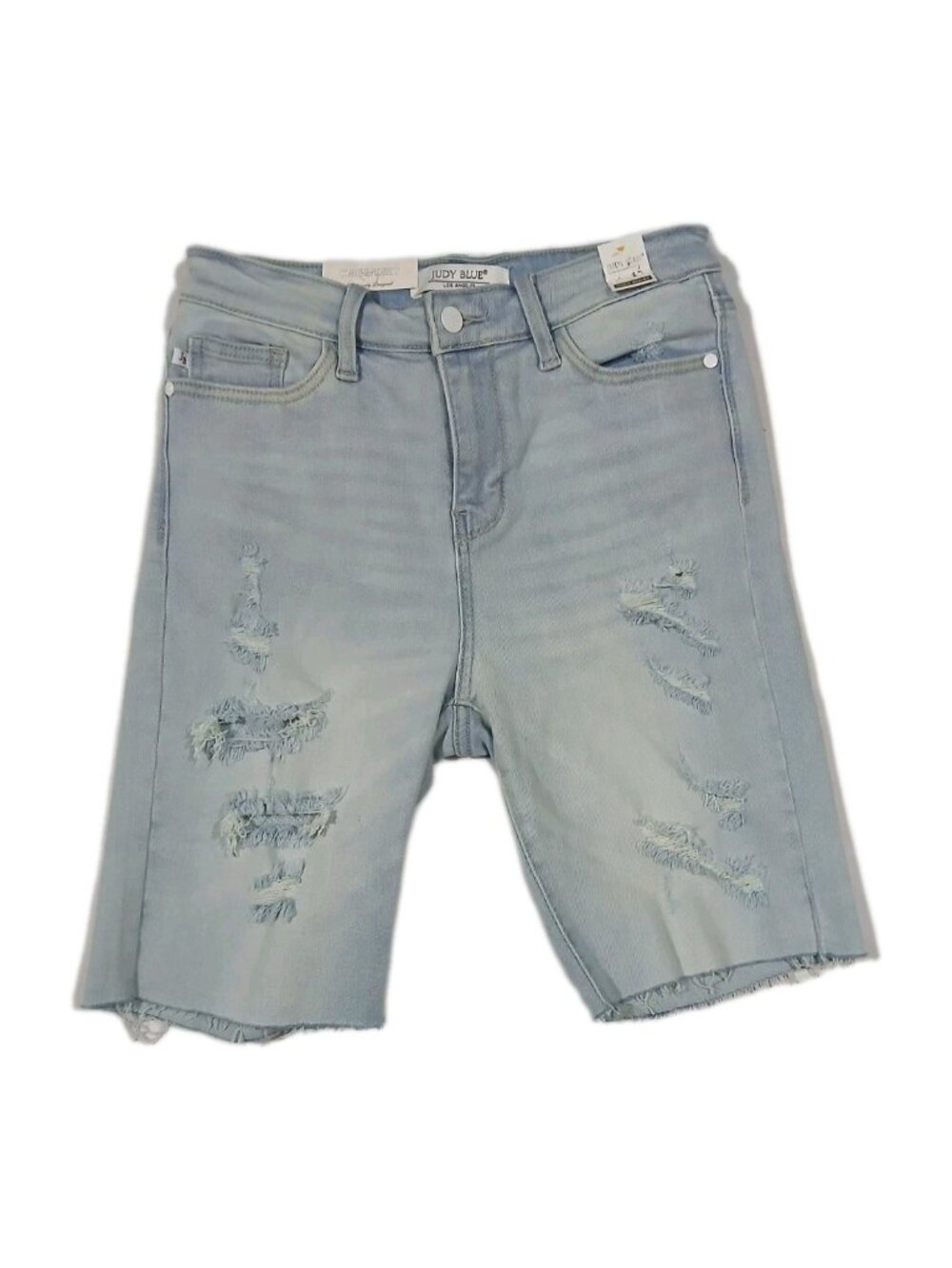 New Judy Blue High-Waist Destroyed Bermuda Shorts 2